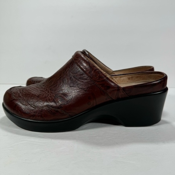 Alegria Isabelle Yeehaw Brown Leather Mules Women's Size 10 - Picture 4 of 11